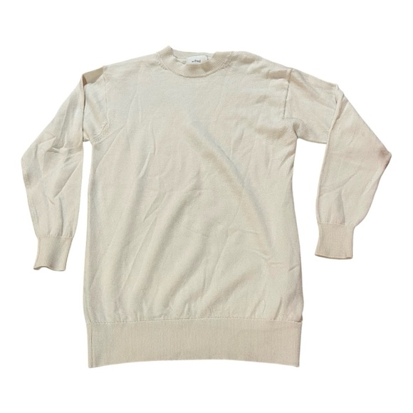 Aritzia Wilfred Rosemary Sweater Light Birch 100% Merino Wool Sz XS - Picture 2 of 6